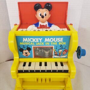 Vintage 1973 Kohners Musical Player Piano Jack in the Box Mickey Mouse